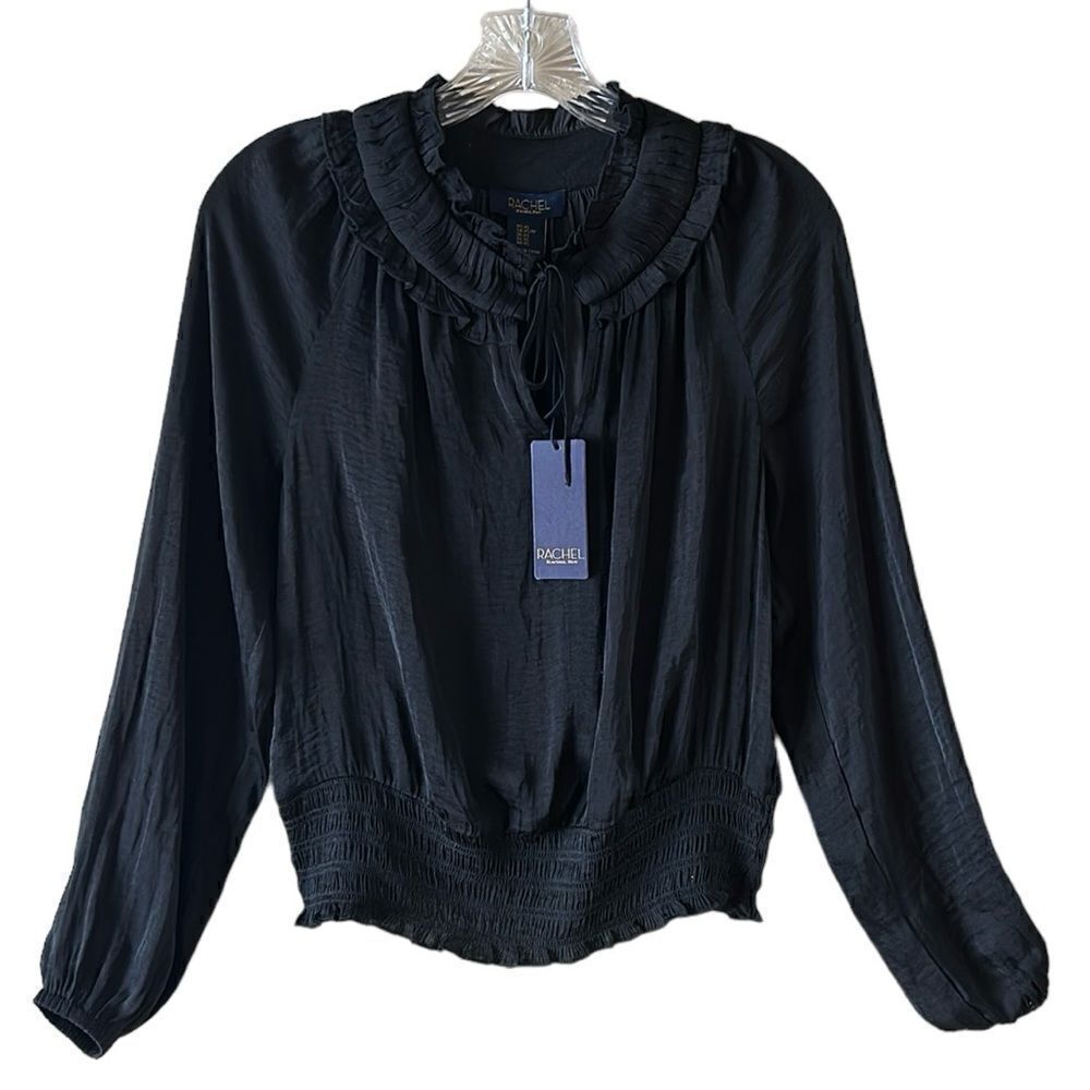 NEW Rachel Roy Black Dressy Shirt